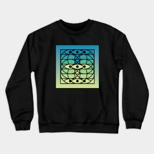 Doc Labs - Third Eye / Awakening (Geometric Art / Meditation / Yoga) - Version 4 - (Blue/Green) Crewneck Sweatshirt